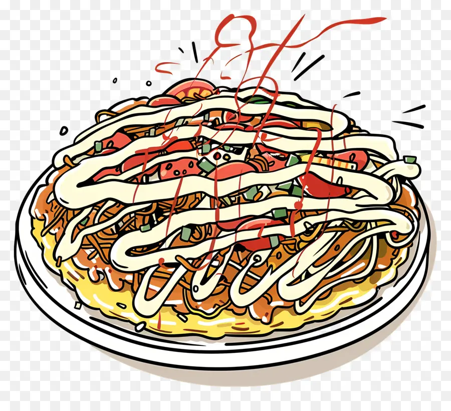 Okonomiyaki，Japonês PNG