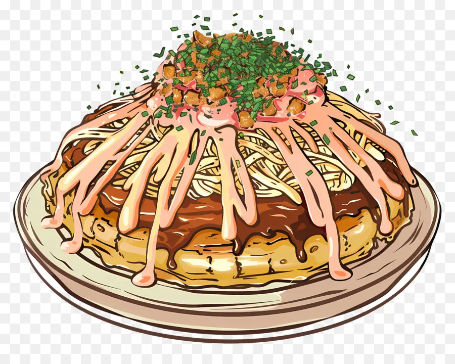 Okonomiyaki，Japonês PNG