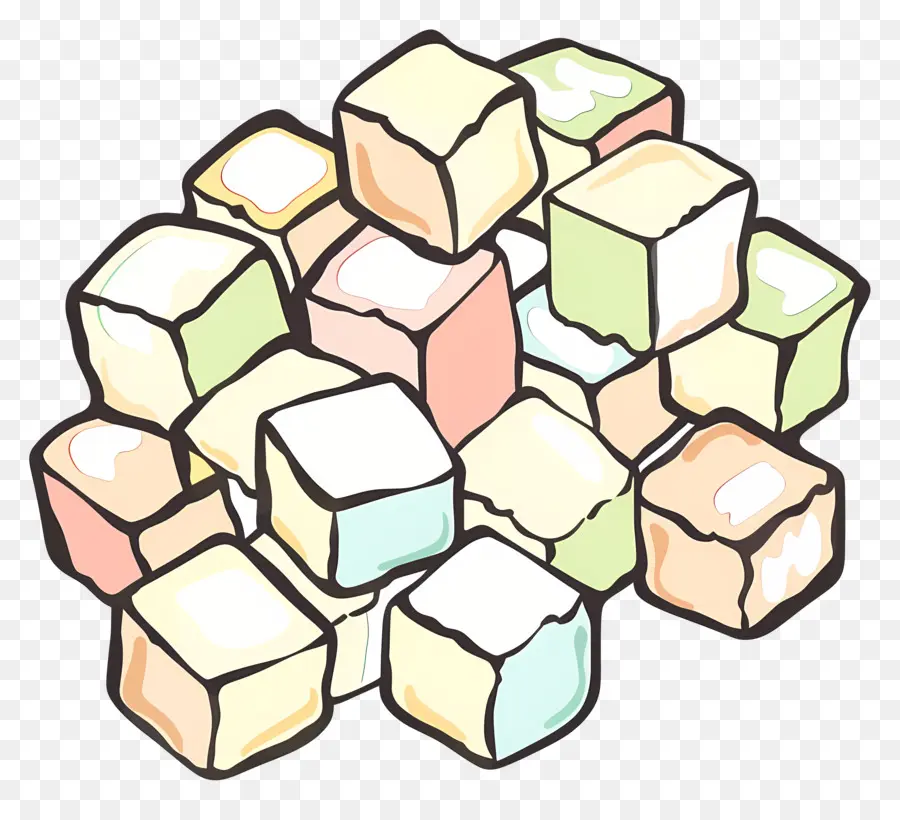 Marshmallows，Cubos PNG