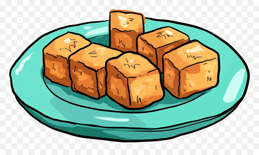 Cubos De Tofu，Placa PNG