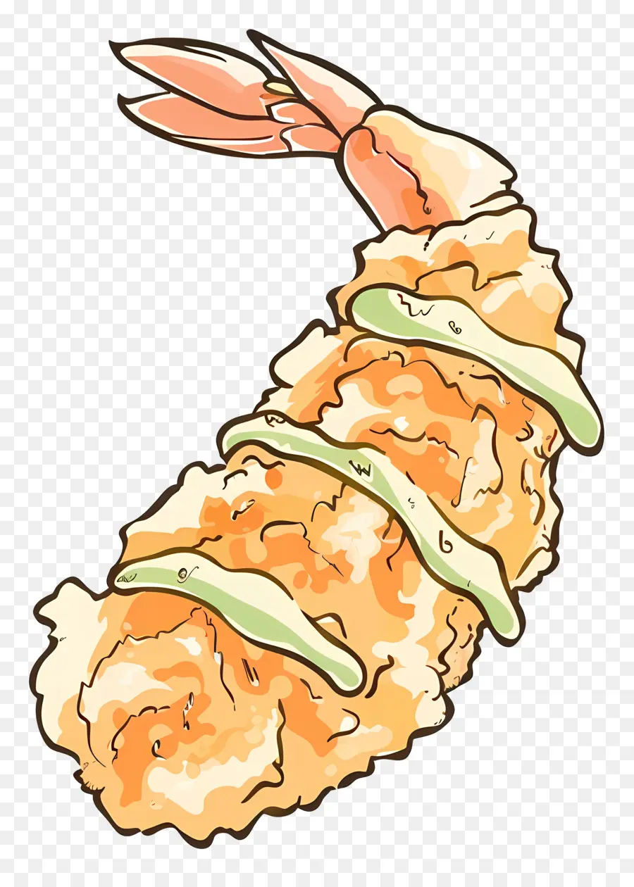 Tempura，Camarão Frito PNG