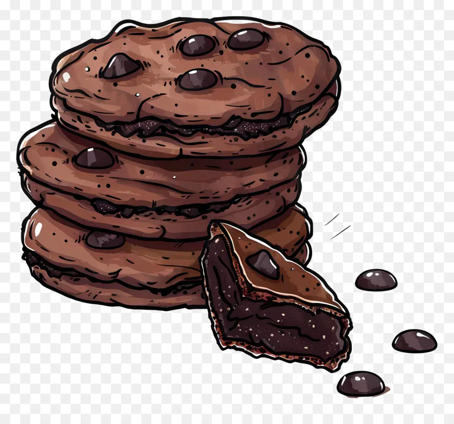 Biscoitos De Chocolate，Biscoitos PNG