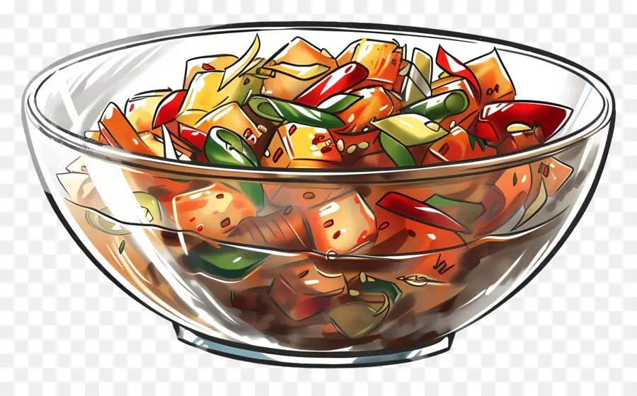 Salada Kimchi Coreana，Salada De Frutas PNG