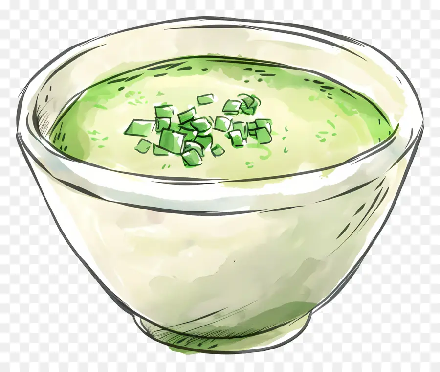 Sopa Verde，Receita Saudável PNG