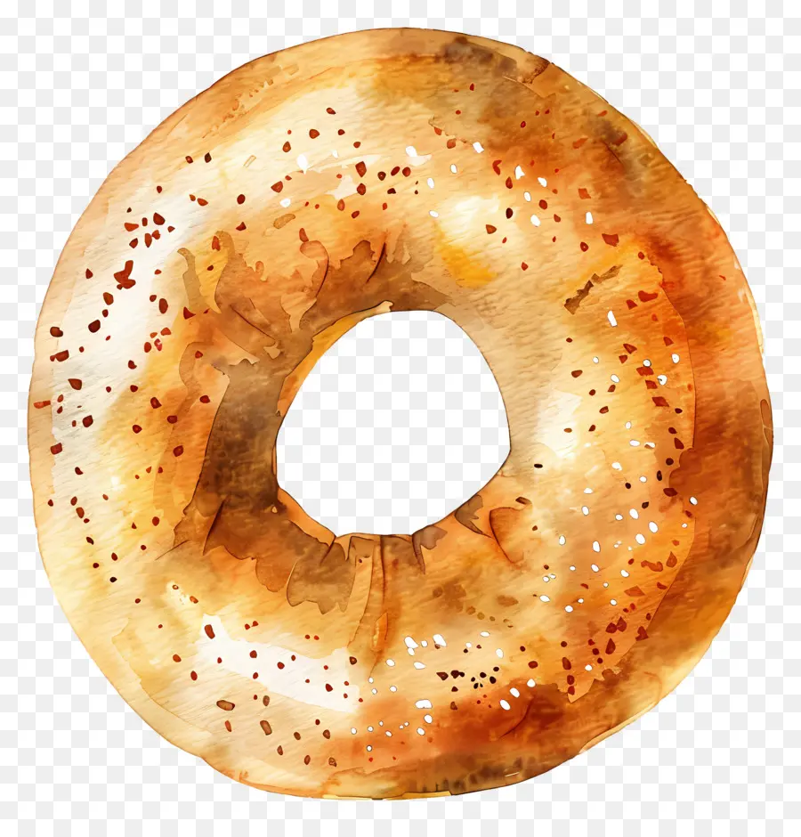 Bagel，Aquarela PNG