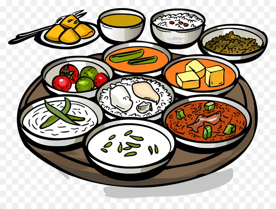 Thali Indiano，Refeição PNG