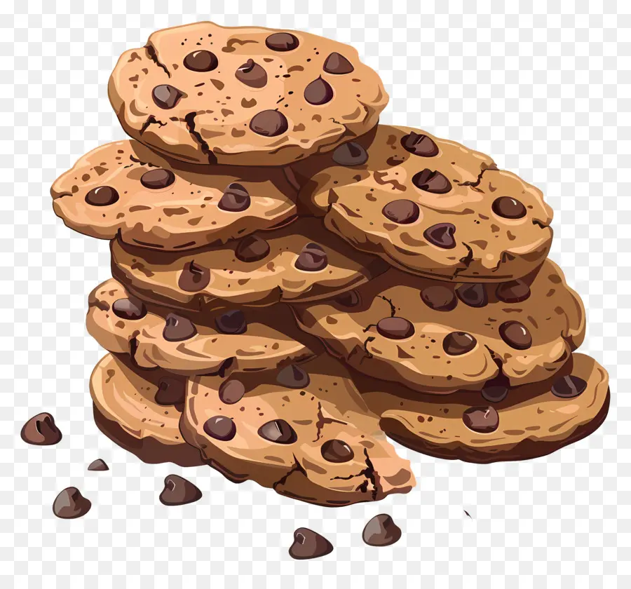 Cookies De Chocolate，Chocolate Chip Cookies PNG