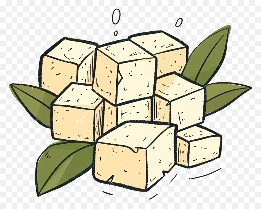 Cubos De Tofu，Vegetariano PNG