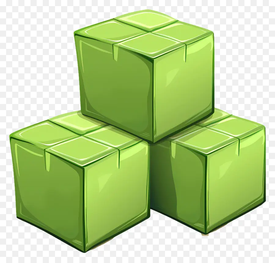 Cubos Verdes，Blocos PNG