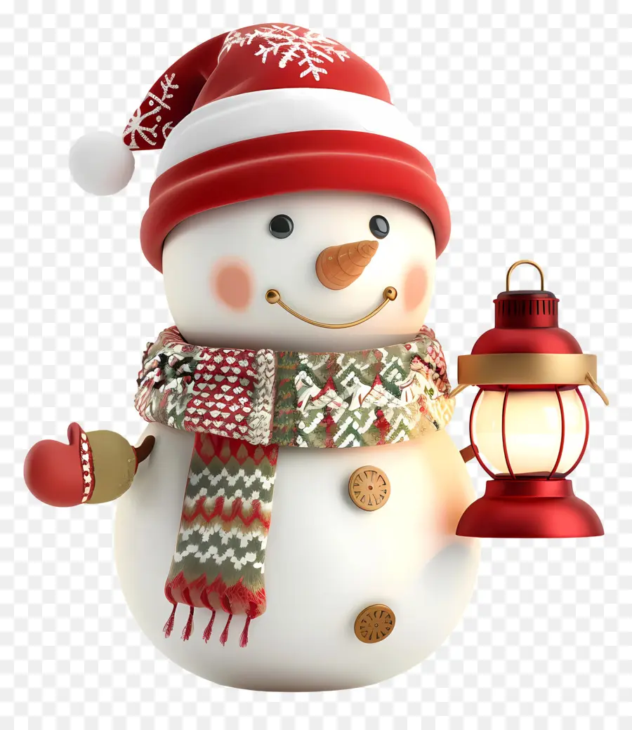 Boneco De Neve Com Lanterna，Lanterna PNG