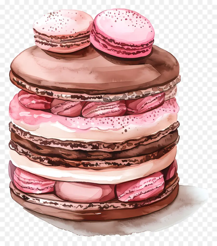 Bolo Do Paraíso Do Macaron，Bolo De Chocolate PNG