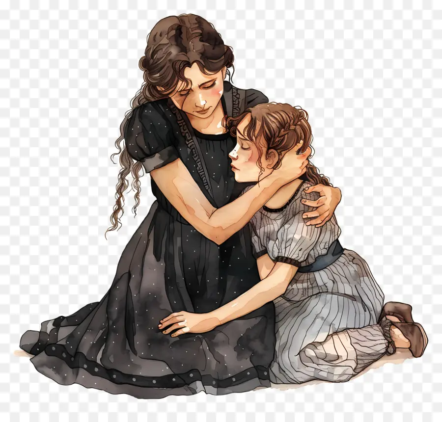 Girl Consoling，Mãe E Filho PNG