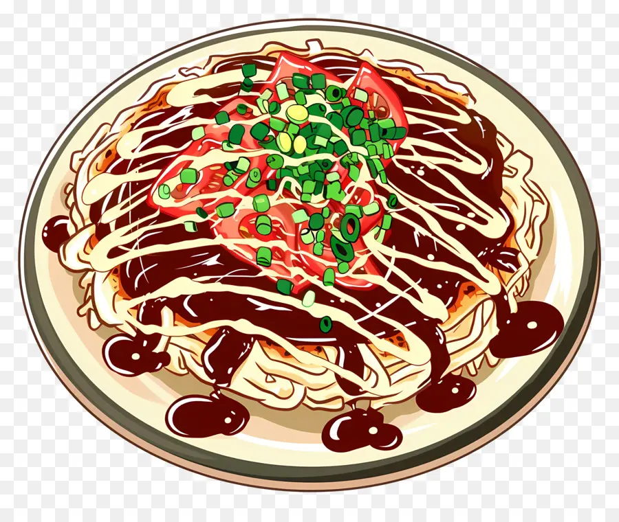 Okonomiyaki，Japonês PNG