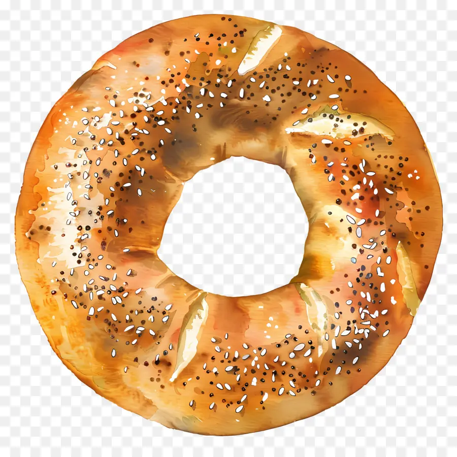 Bagel，Sementes De Sésamo PNG