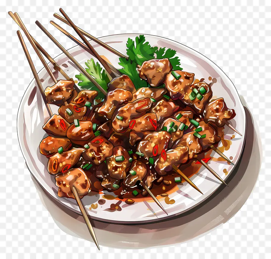 Satay，Asas De Frango PNG