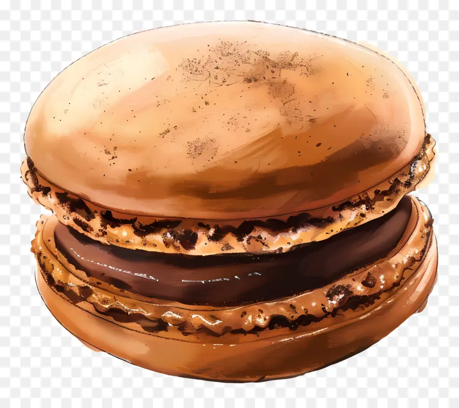 Macaron Marrom，Sobremesa PNG