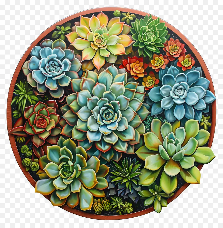 Plantas Suculentas，Pintura PNG