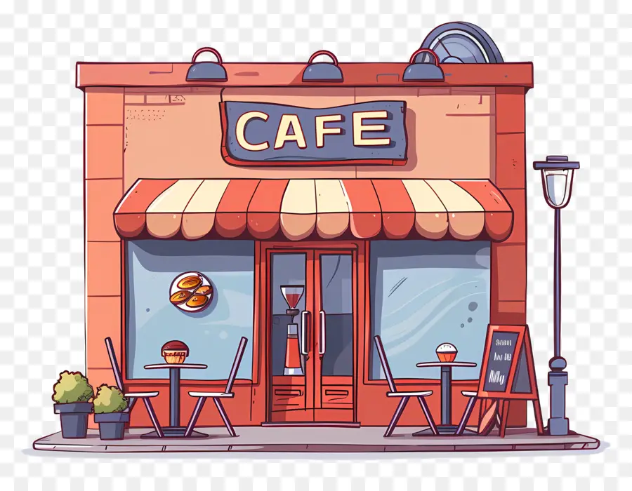 Café，Pequeno Edifício De Tijolos PNG