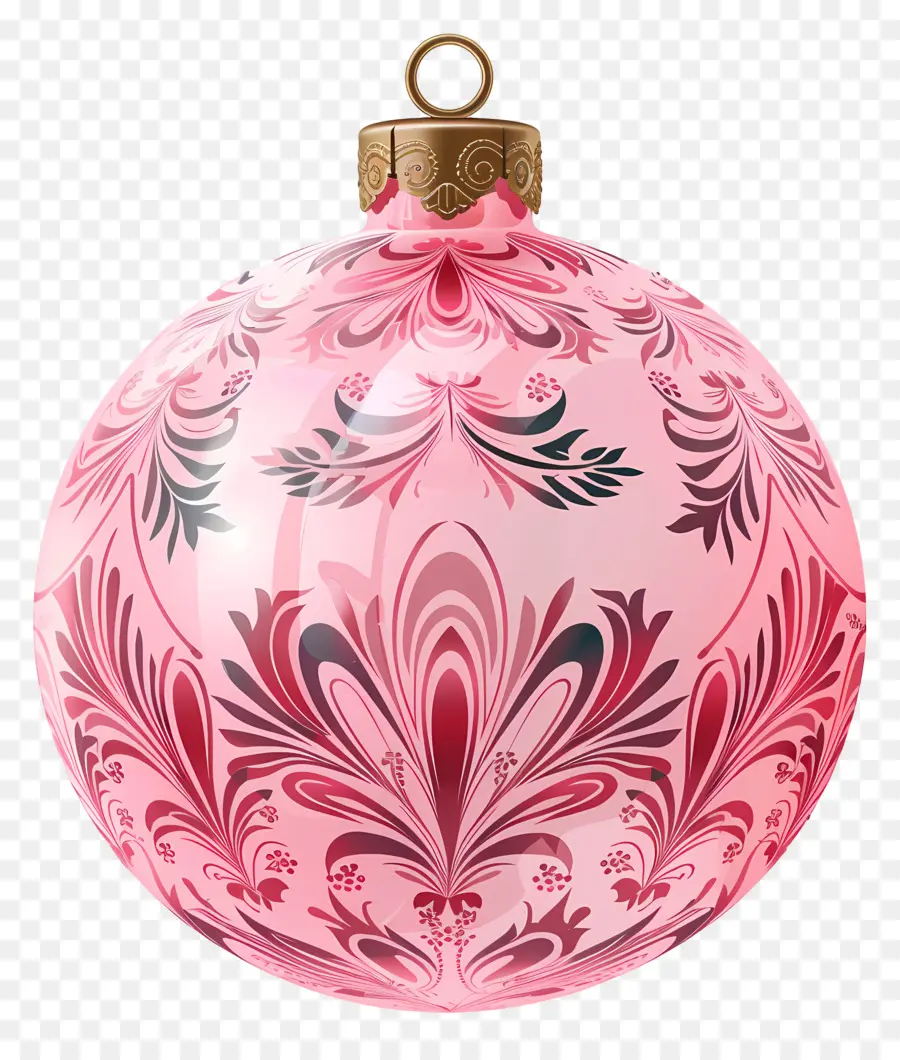 Enfeite De Natal，Ornamento De Natal Rosa PNG