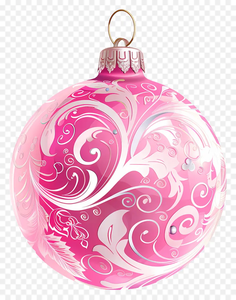 Enfeite De Natal，Cor De Rosa Enfeite PNG