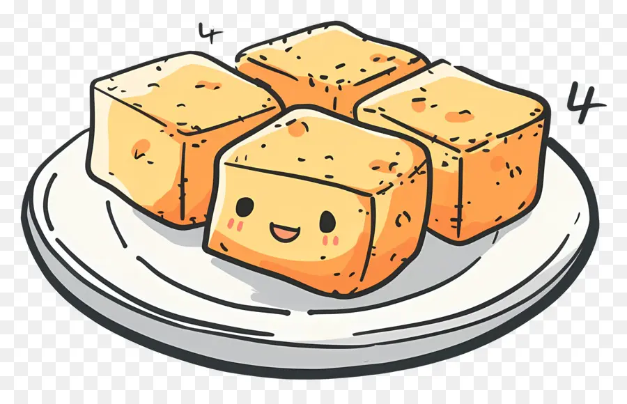 Cubos De Tofu，Placa PNG