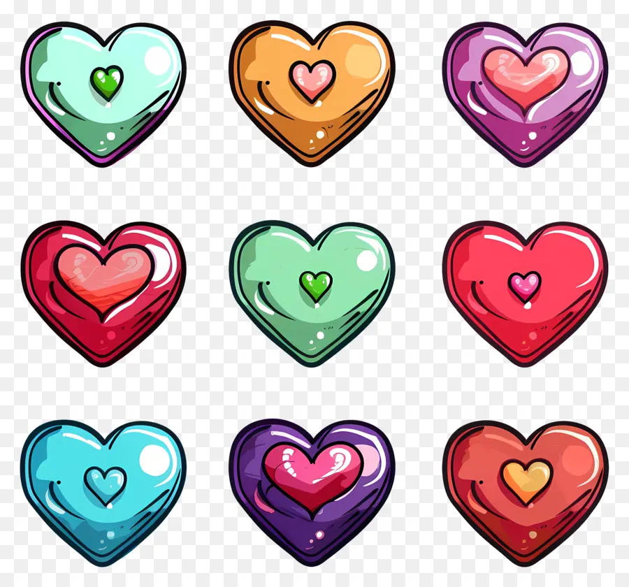 Corações，Heartshaped Botões PNG