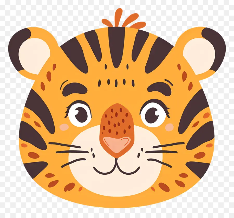 Rosto Fofo Do Tigre，Cartoon Tigre PNG