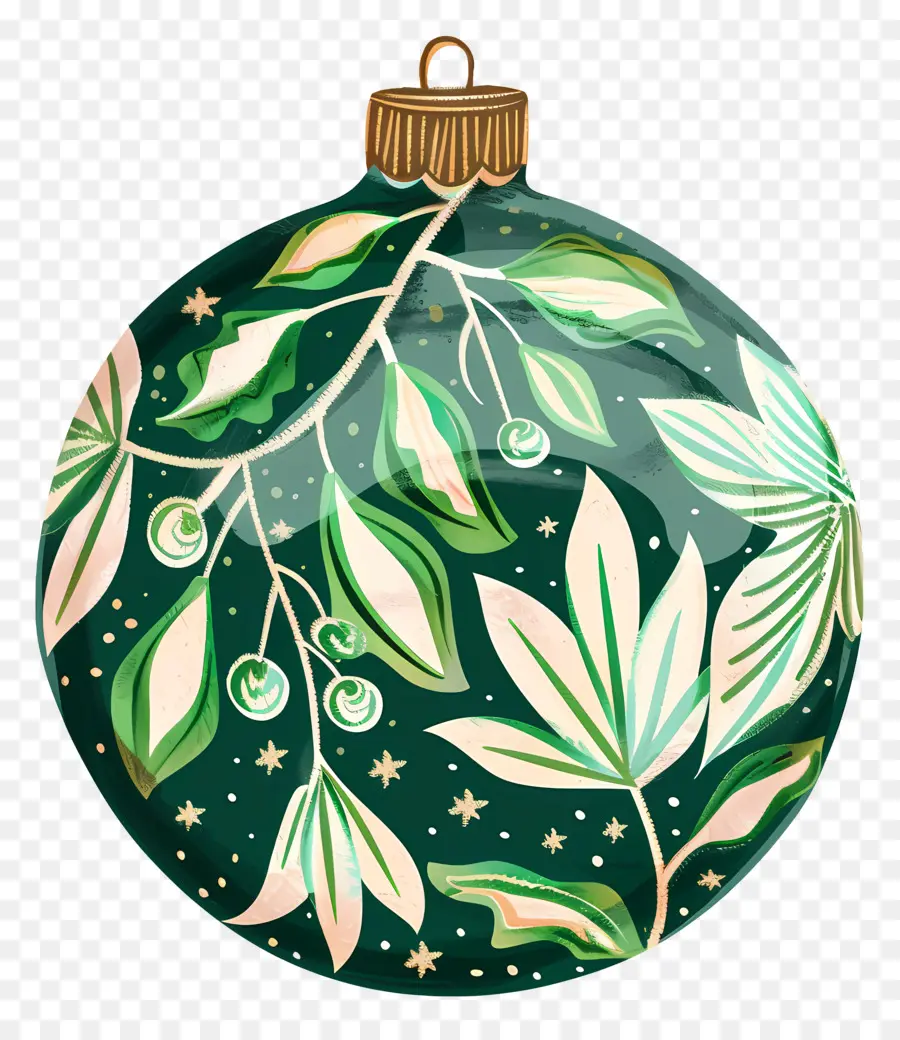 Enfeite De Natal，Bola De Vidro Verde PNG