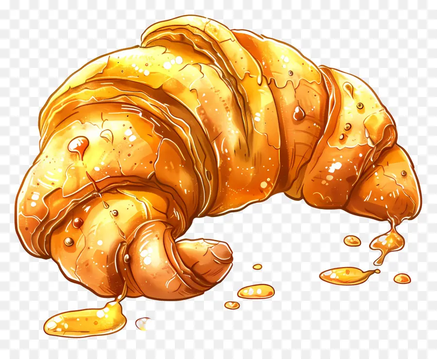 Croissant，Pastelaria PNG