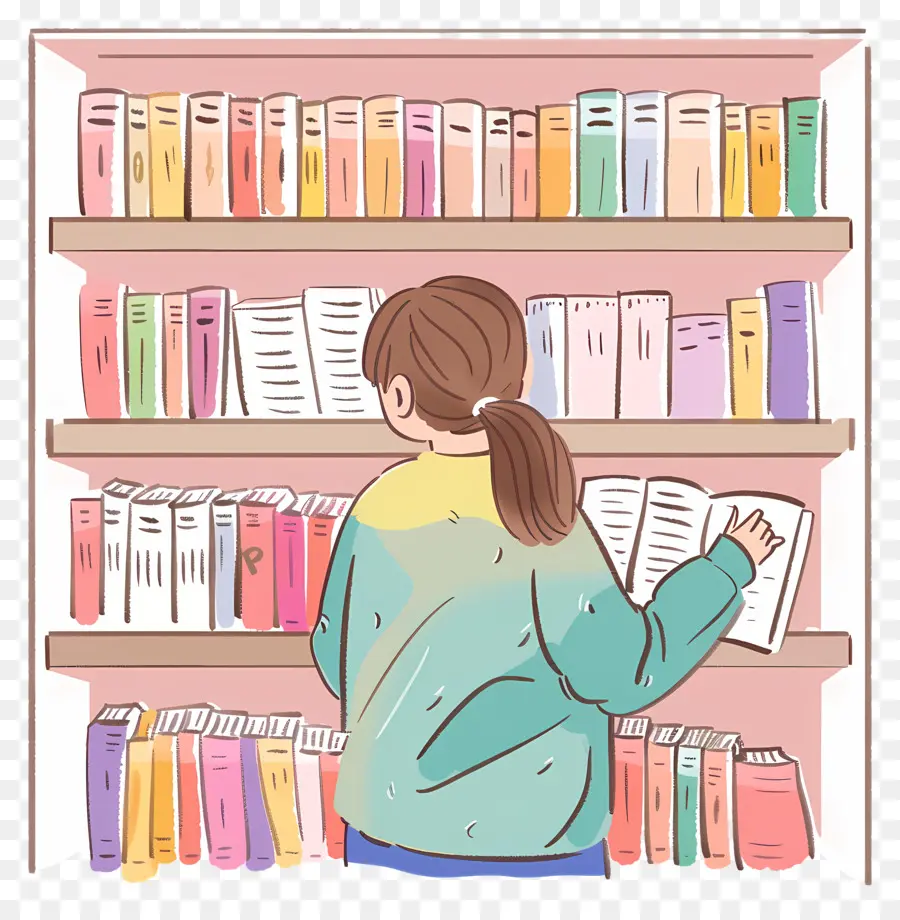 Livro De Navegação De Meninas，Bookshelf PNG