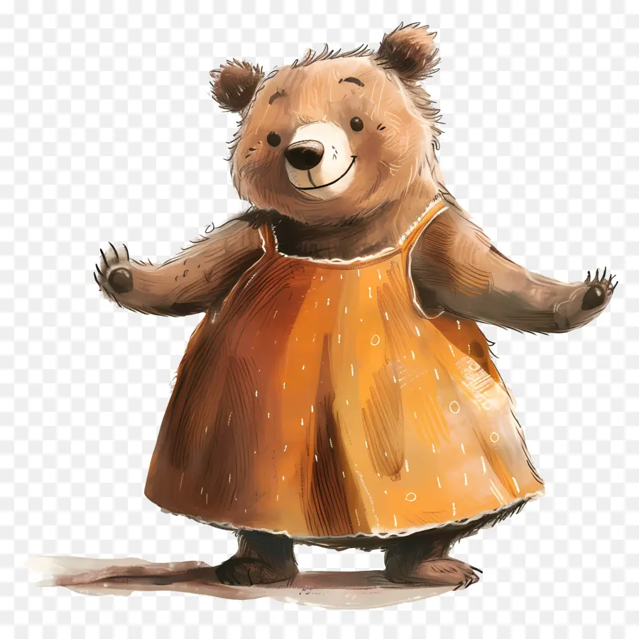 Desenho Animado Do Urso，Urso Marrom PNG