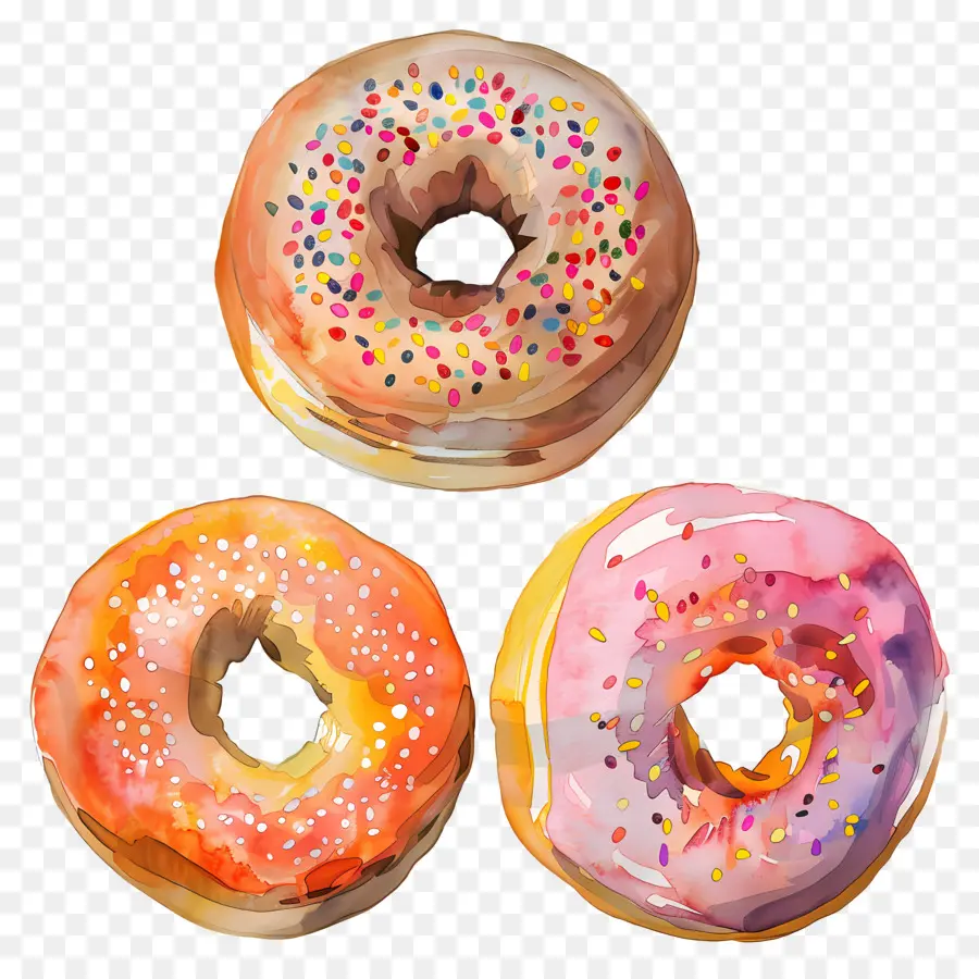 Rosquinhas Coloridas，Sobremesa PNG