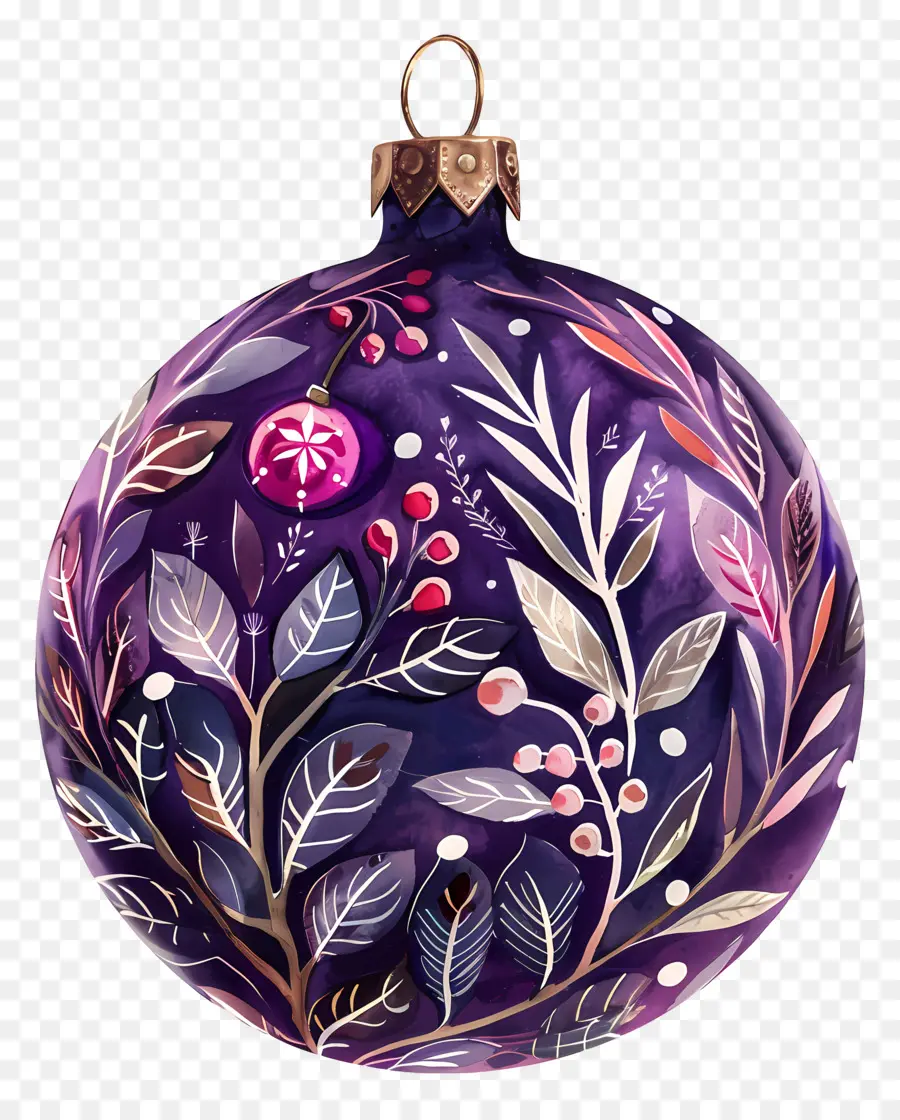 Enfeite De Natal，Ornamento Roxo PNG