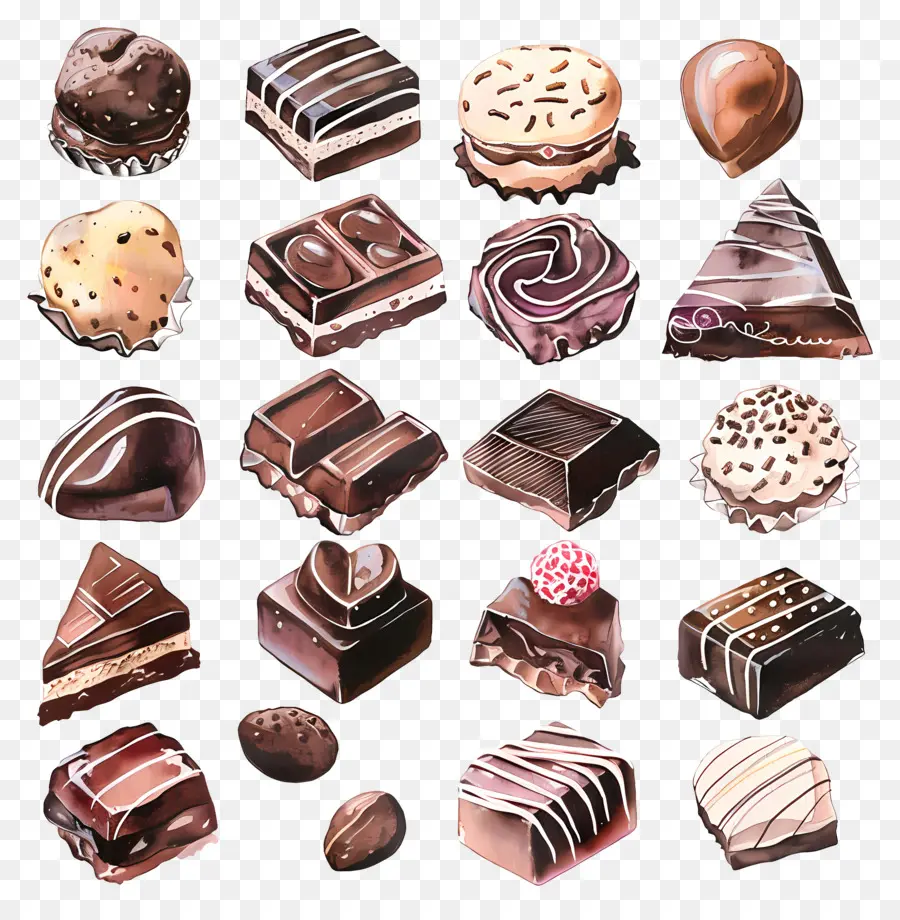 Chocolates Sortidos，Doces PNG