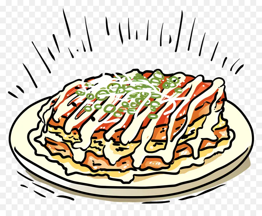 Okonomiyaki，Japonês PNG