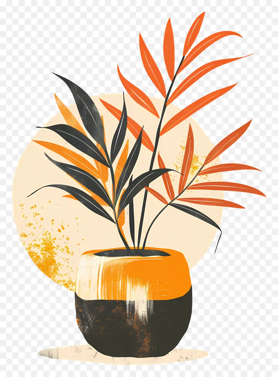 Planta Em Vaso，Folhas PNG