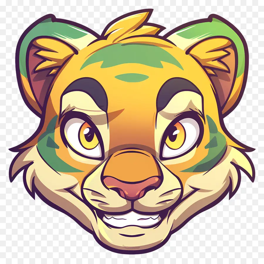 Tigre De Desenho Animado，Face PNG