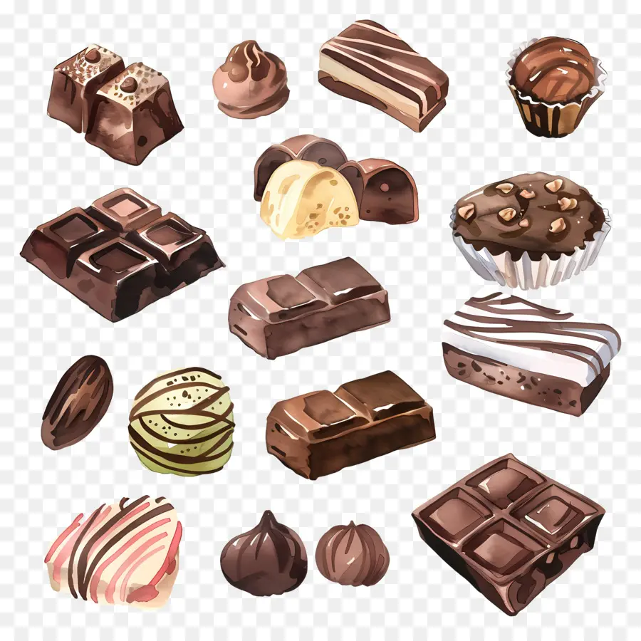 Chocolates Sortidos，Doces PNG