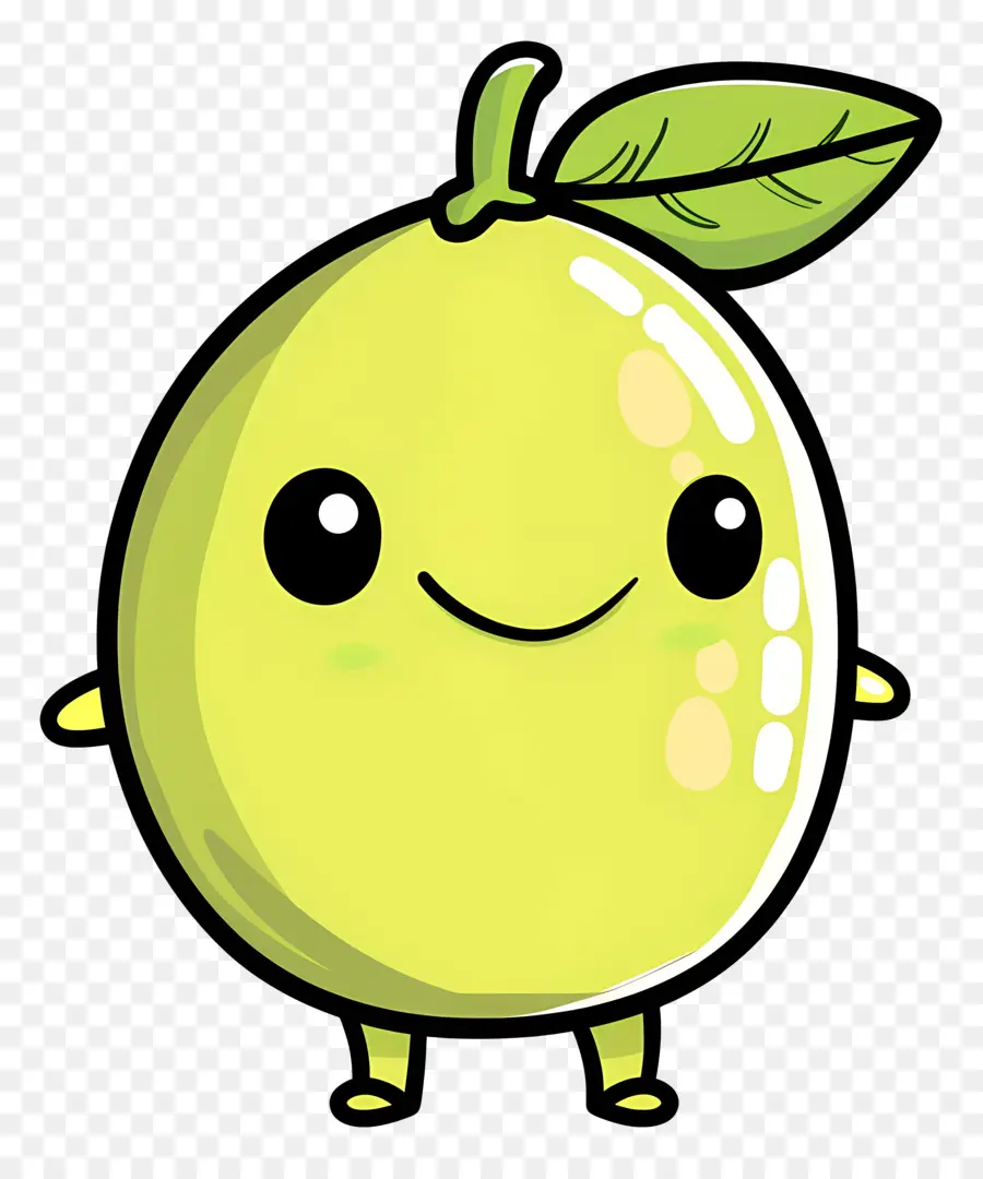 Limão Fofo，Fruto Dos Desenhos Animados PNG