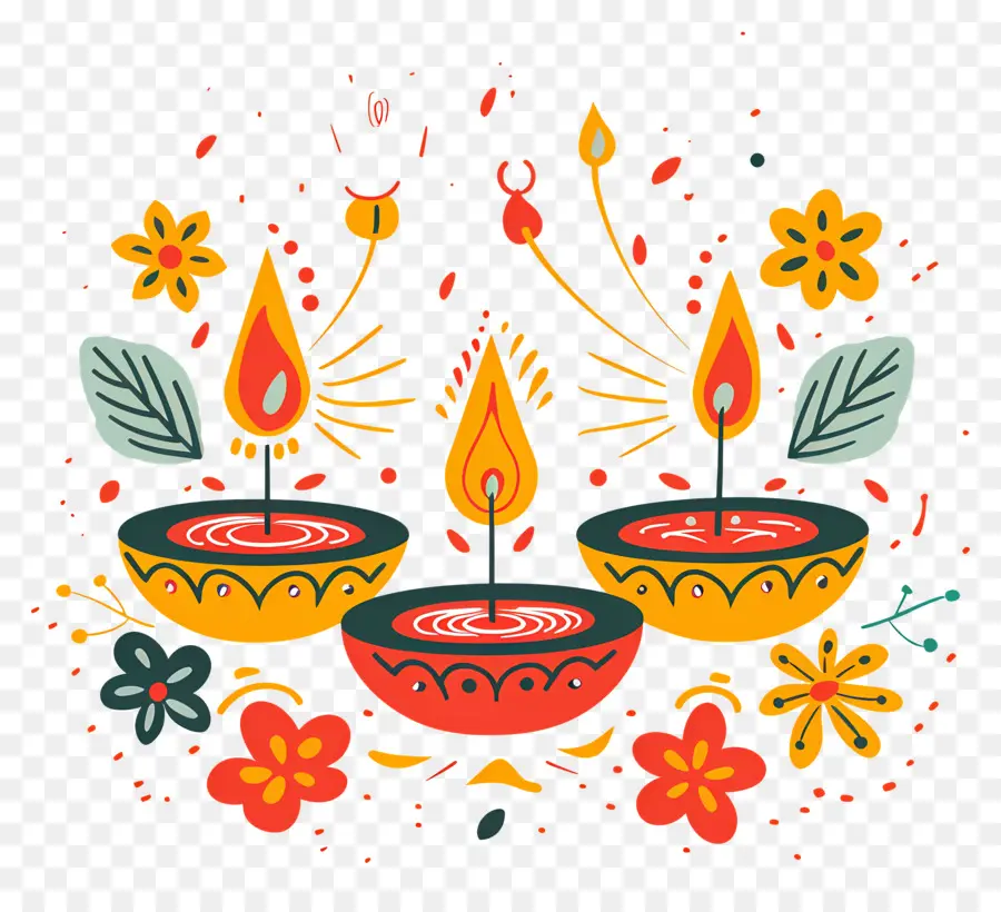 Festival De Diwali，Velas De Papel PNG