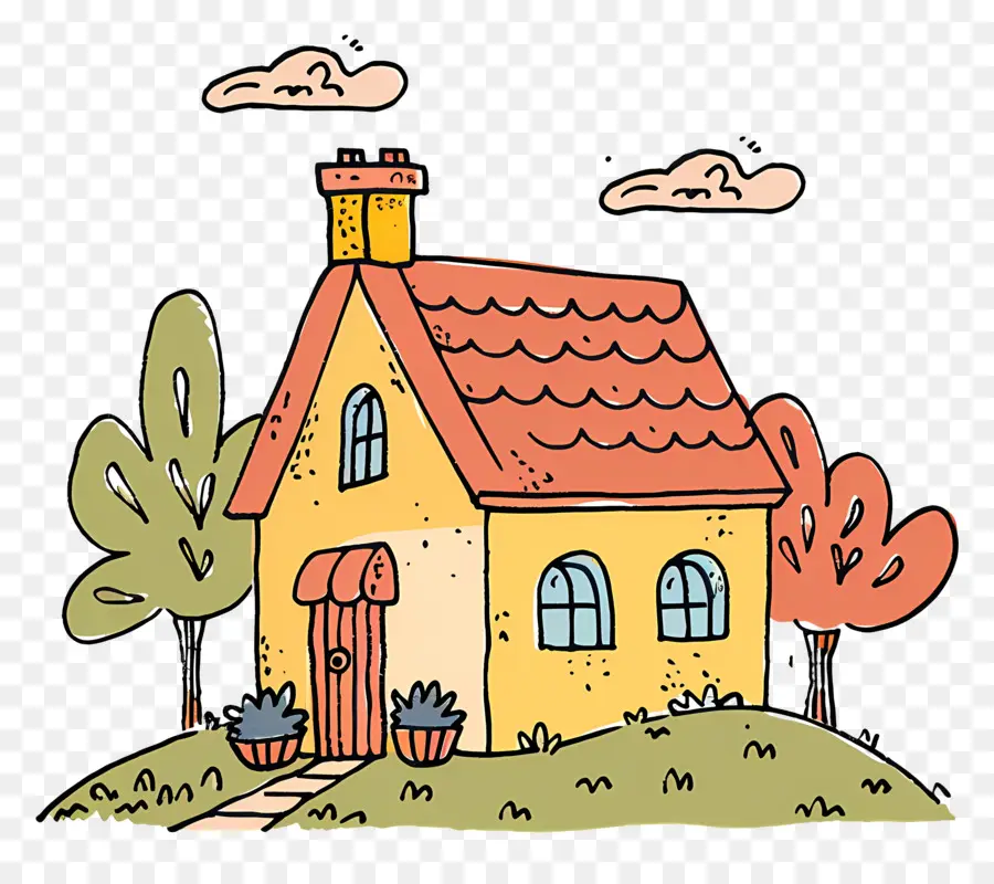 House，Cartoon Casa PNG