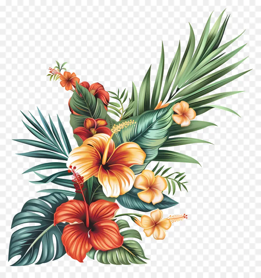 Flor Tropical，Vintage PNG