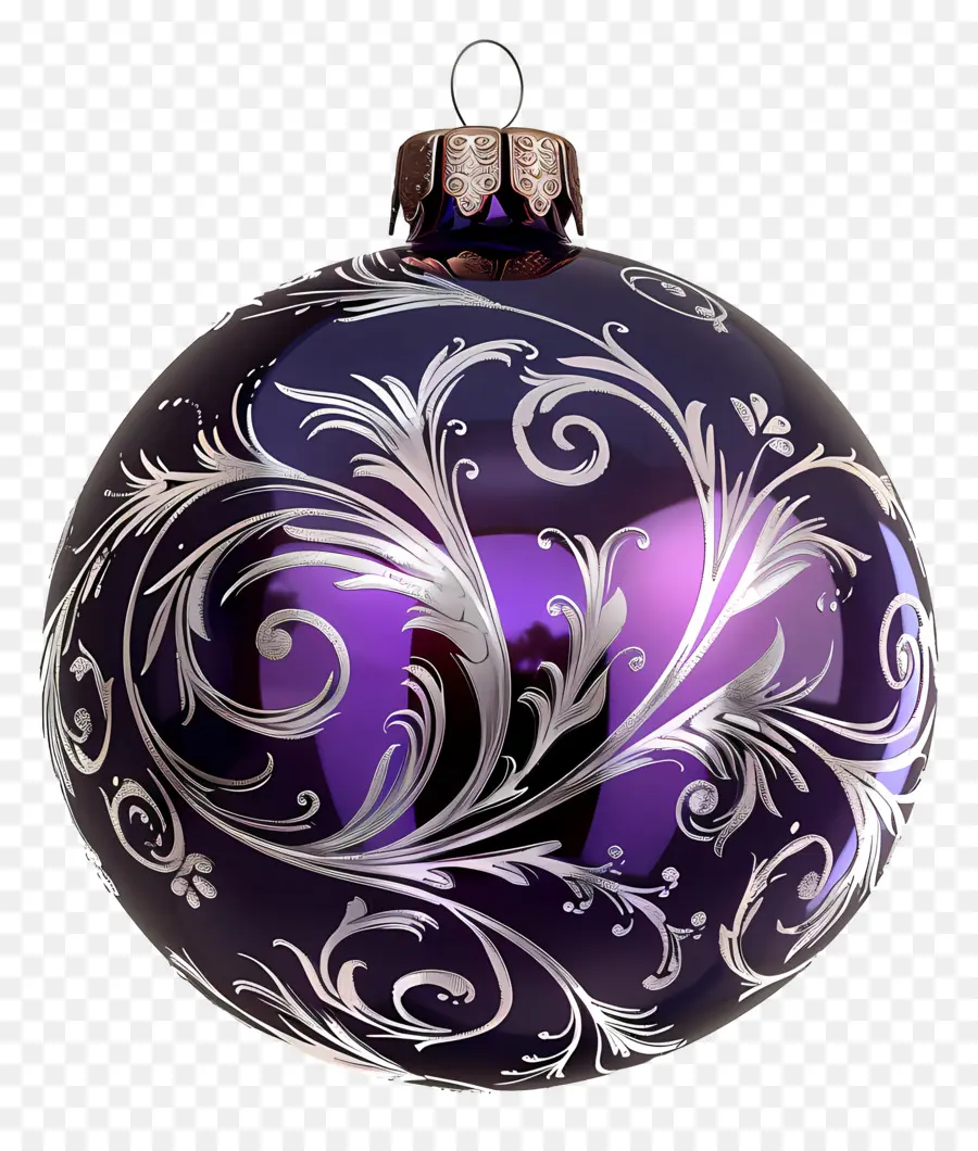 Enfeite De Natal，Ornamento Roxo PNG