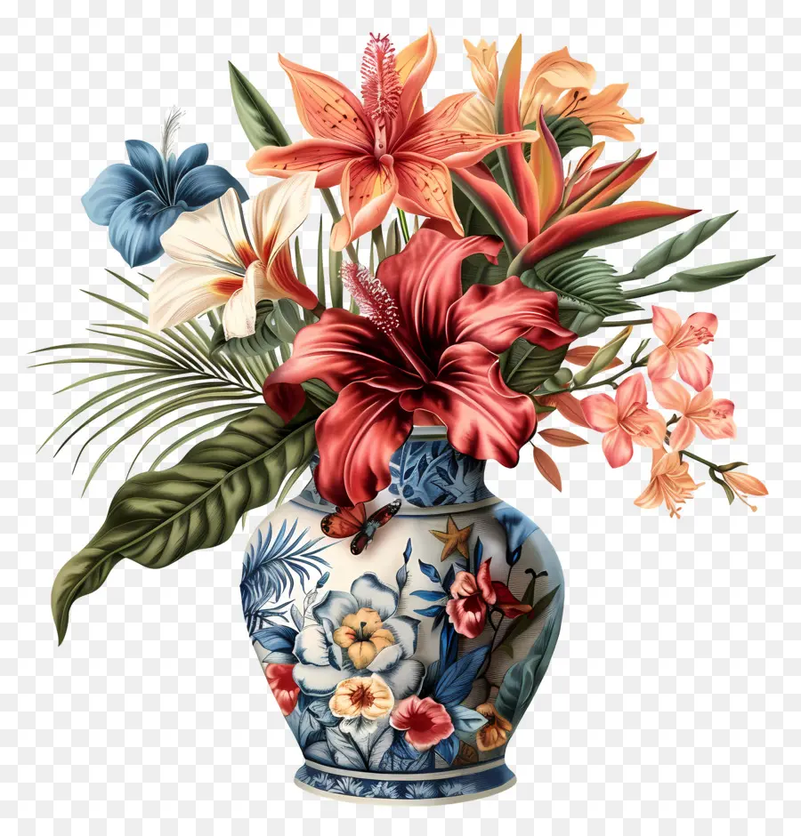 Vaso De Flores，Flores PNG