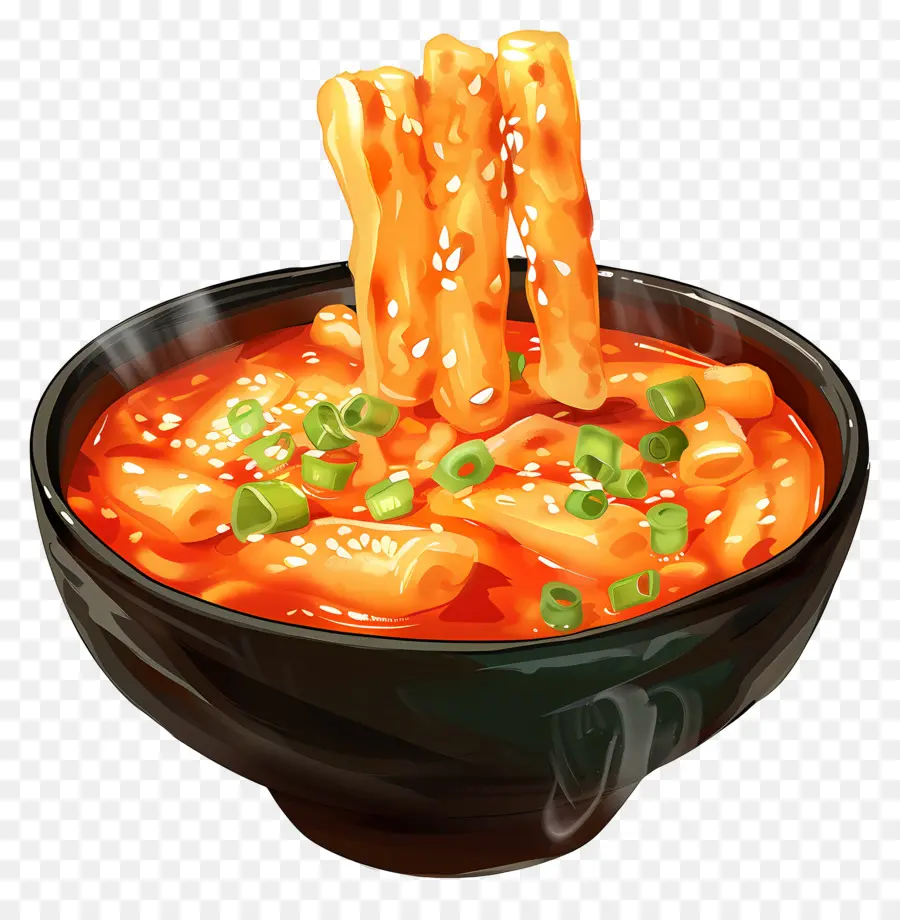 Tteokbokki Brega，Sopa Picante PNG