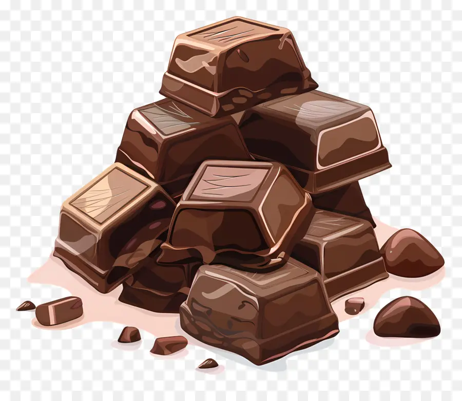 Barras De Chocolate，Doce PNG