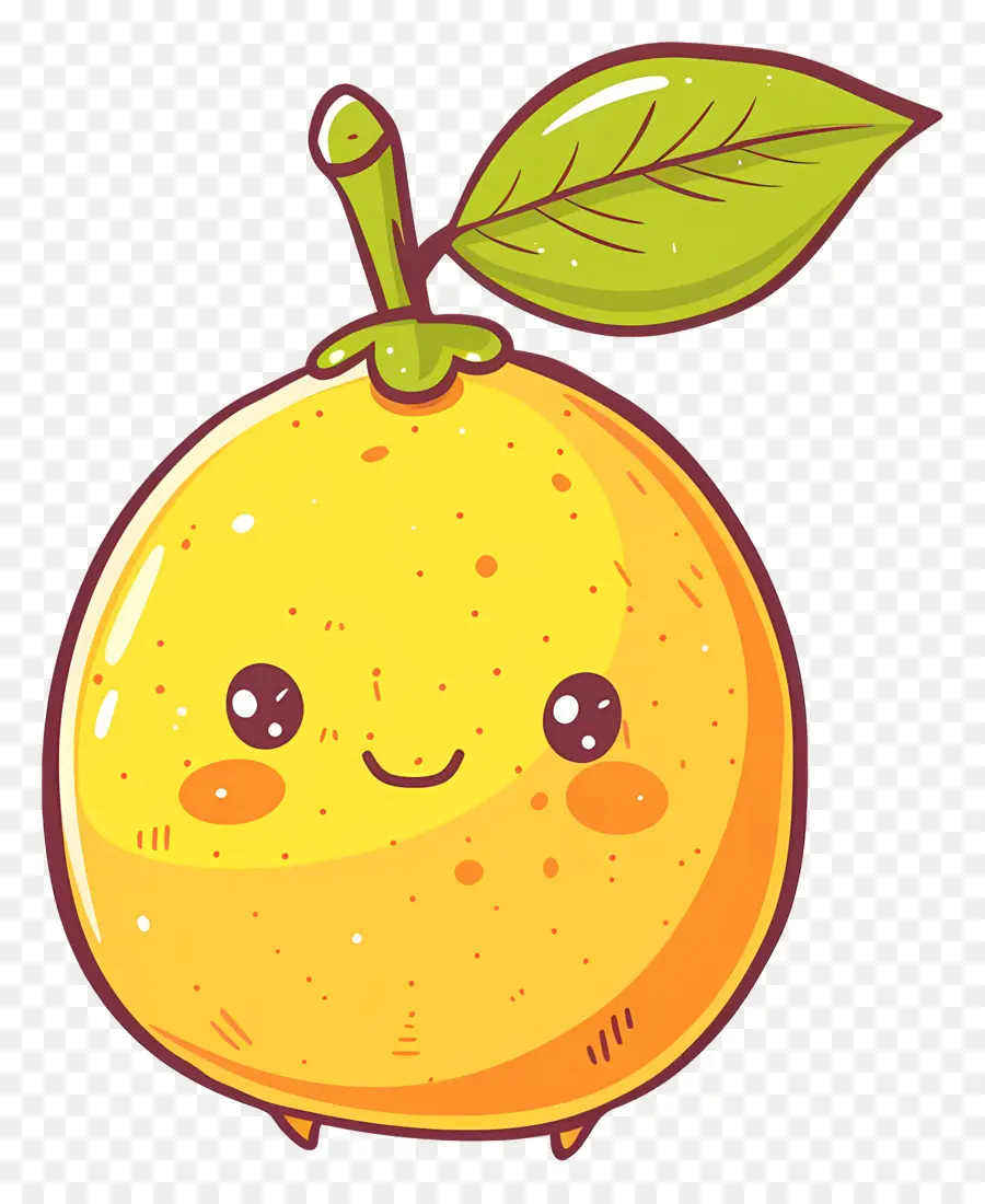 Limão Fofo，Fruto Dos Desenhos Animados PNG