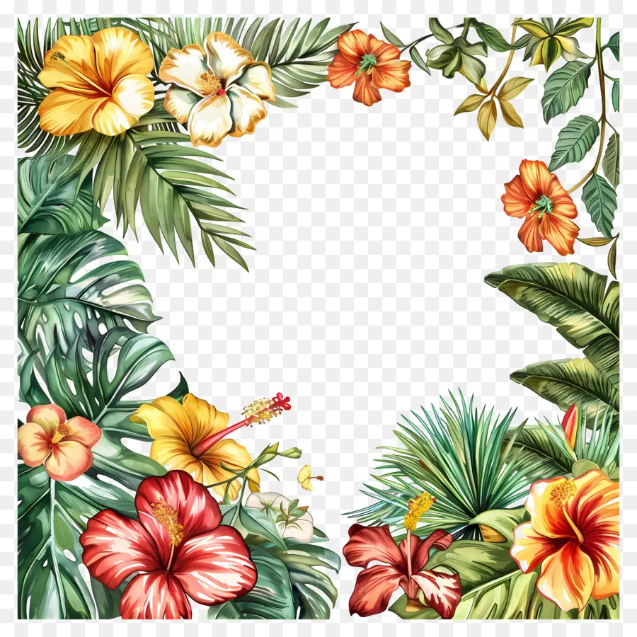 Flor Tropical，Pintura Em Aquarela PNG