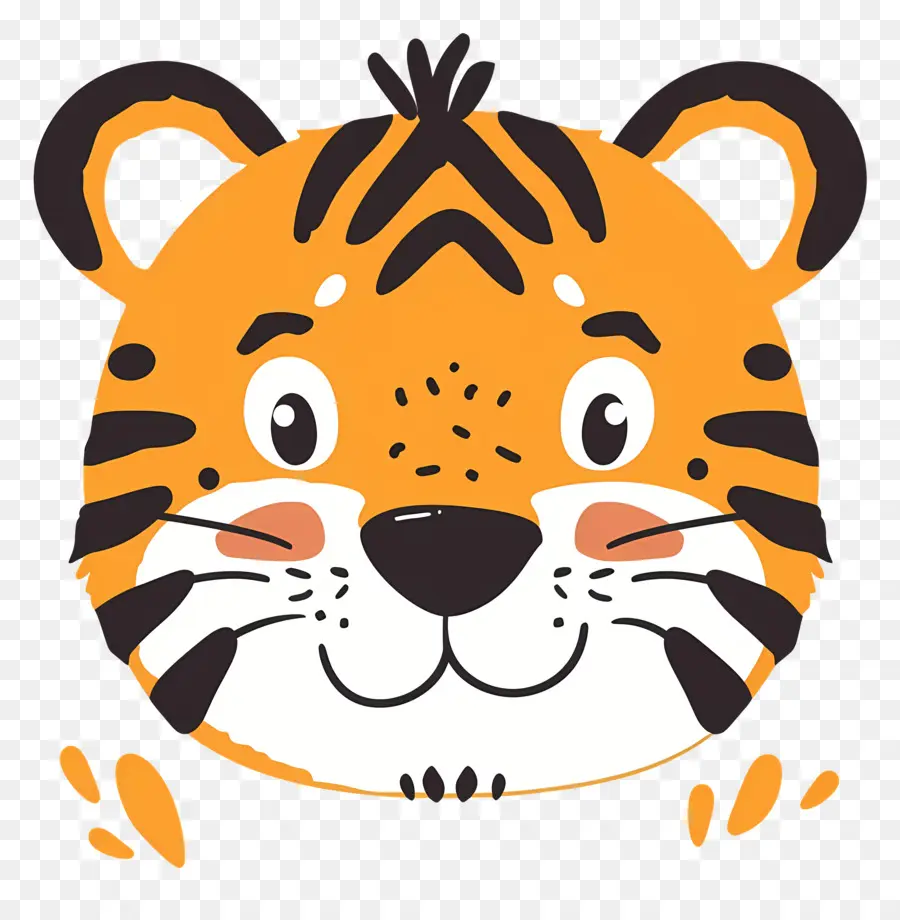 Rosto Fofo Do Tigre，Cartoon Tigre PNG