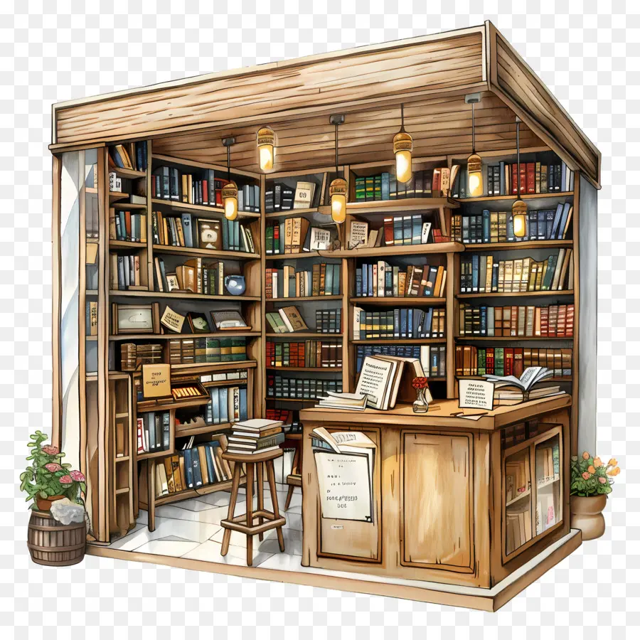 Livraria，Bookshelf PNG